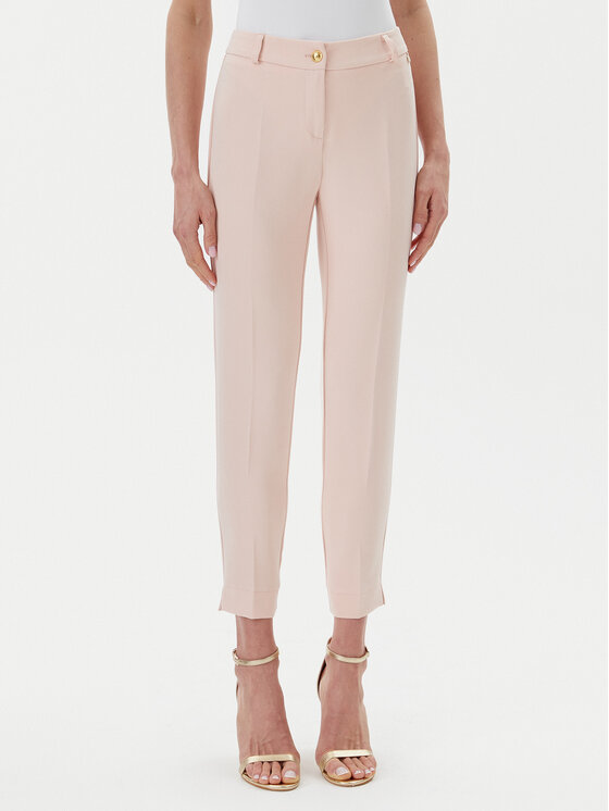 Maryley Spodnie materiałowe 25EB52Z/M24/43PY Różowy Regular Fit