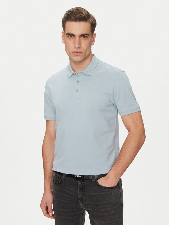 HUGO Polo Donos222 50466182 Niebieski Regular Fit