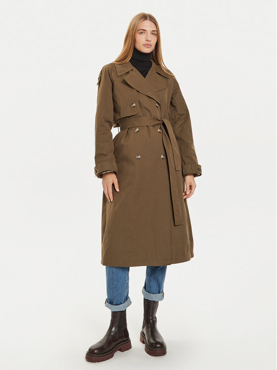 Pepe Jeans Trencz Bianca PL402446 Zielony Regular Fit