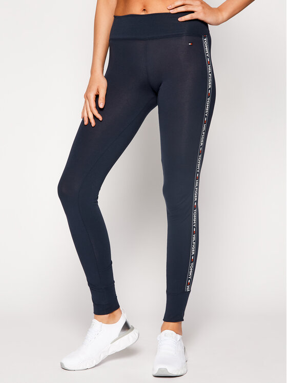Tommy Hilfiger Legginsy UW0UW00563 Granatowy Slim Fit