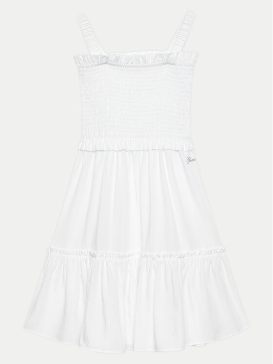 Guess Sukienka codzienna J4GK27 WG5S2 Biały Flare Fit