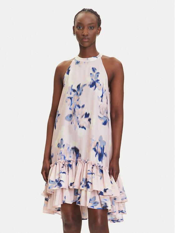 YAS Sukienka letnia Seraki 26037247 Różowy Regular Fit