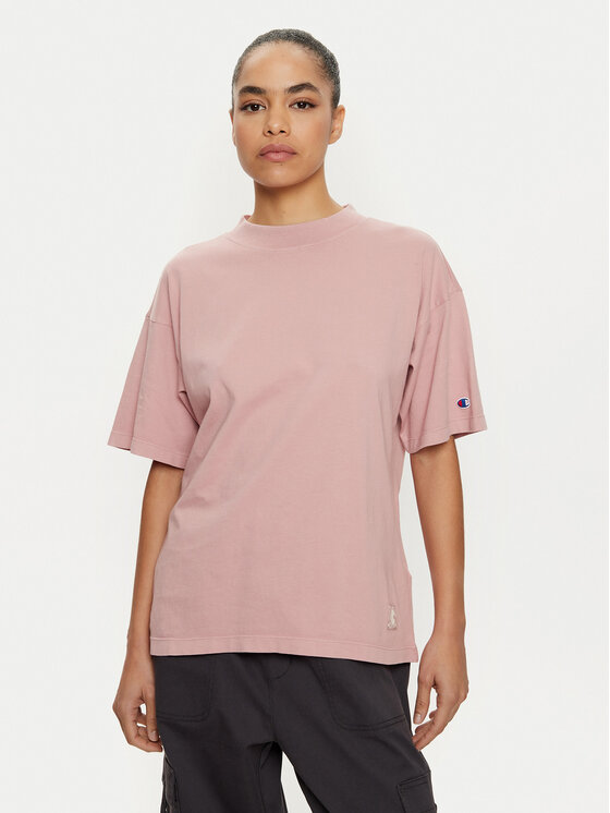 Champion T-Shirt 117449 Różowy Loose Fit