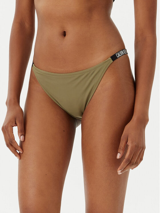 Calvin Klein Swimwear Dół od bikini KW0KW02891 Zielony
