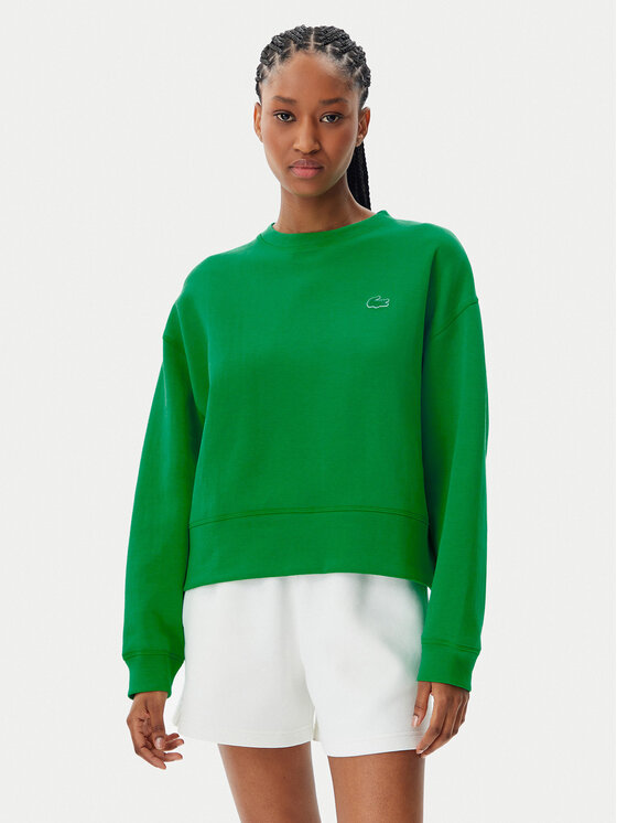 Lacoste Bluza SF5614 Zielony Oversize