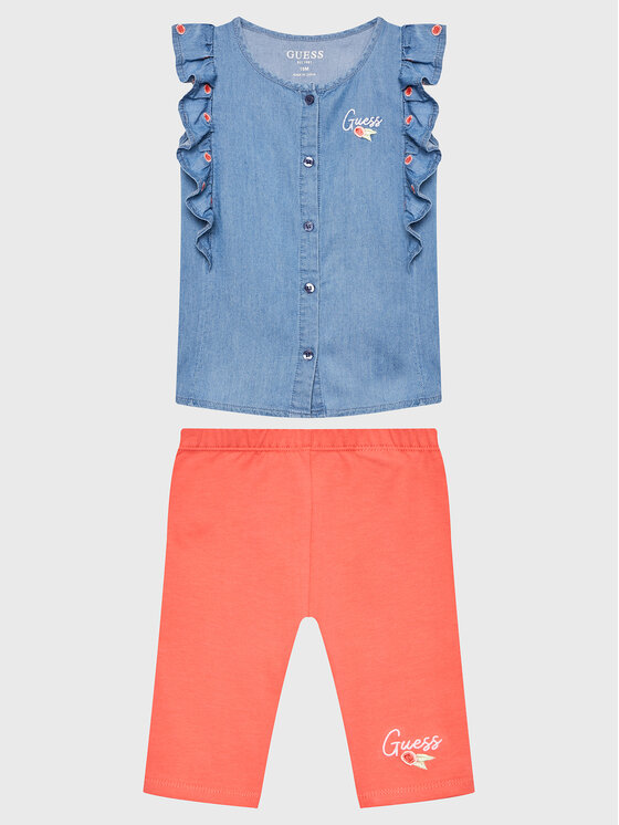 Guess Komplet bluzka i legginsy A3GG03 WFBS0 Kolorowy Regular Fit