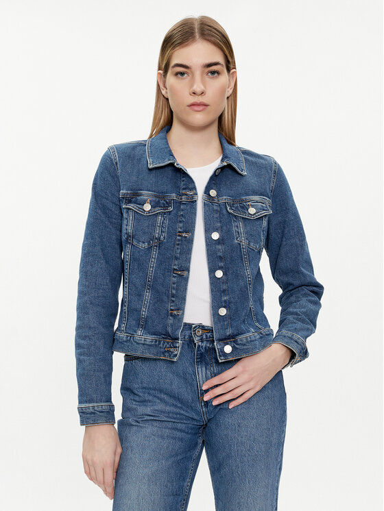 Tommy Hilfiger Kurtka jeansowa WW0WW41335 Niebieski Slim Fit