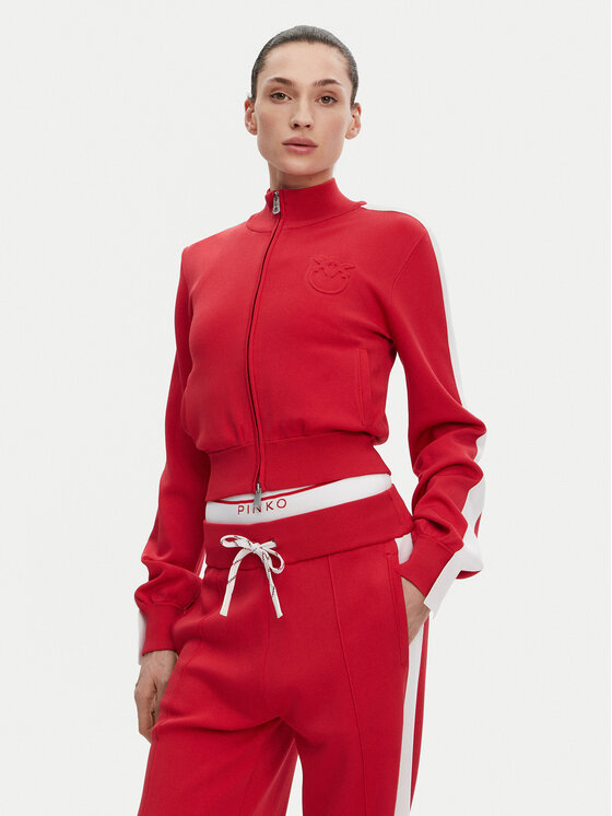 PINKO Bluza Wellington Maglia 104738 A2FQ Czerwony Regular Fit