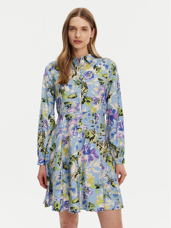 YAS Sukienka koszulowa Kaya 26037079 Kolorowy Regular Fit