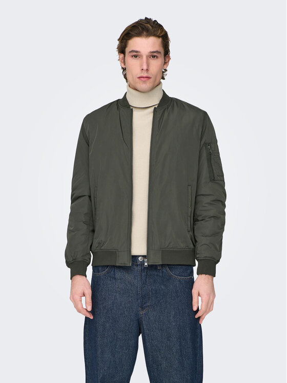 Only & Sons Kurtka bomber Joshua 22023287 Khaki Regular Fit