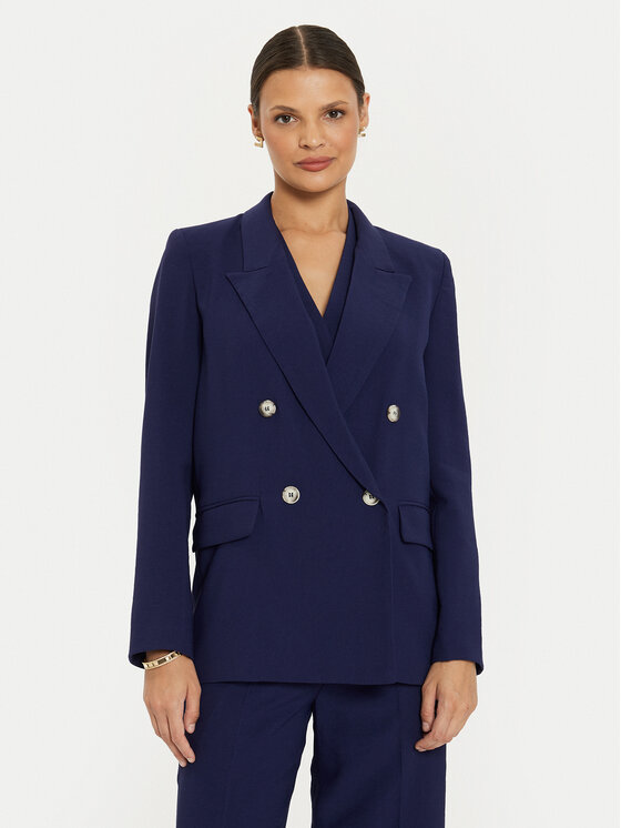 ViCOLO Marynarka TB0223 Granatowy Regular Fit