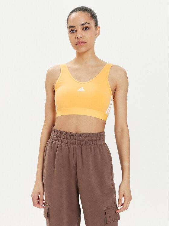 adidas Top Essentials 3-Stripes IR6110 Żółty Slim Fit