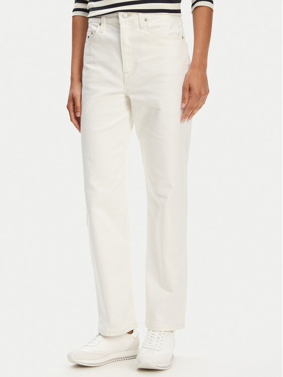 Tommy Jeans Jeansy Layla DW0DW20481 Biały Slim Fit