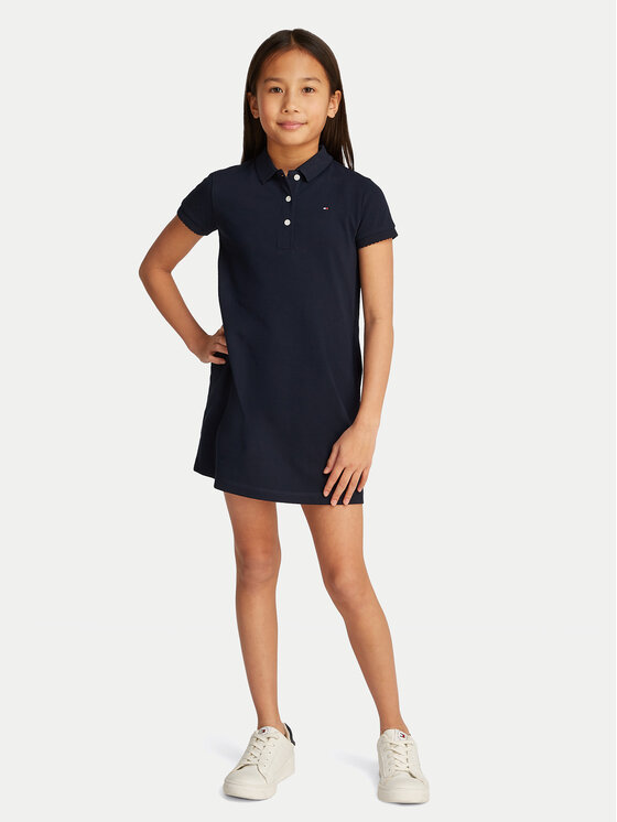 Tommy Hilfiger Sukienka codzienna Essential KG0KG08564 D Granatowy Regular Fit