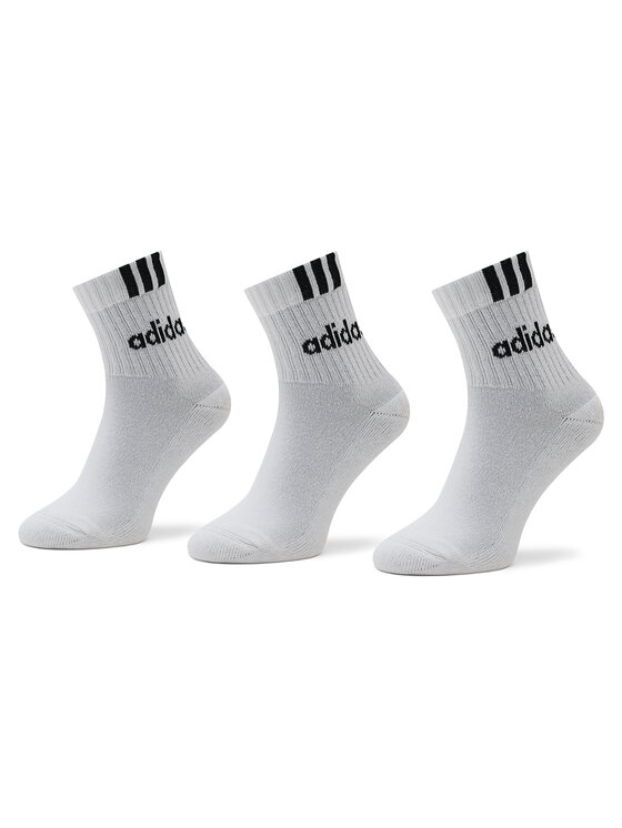 adidas Zestaw 3 par wysokich skarpet unisex HT3437 Biały