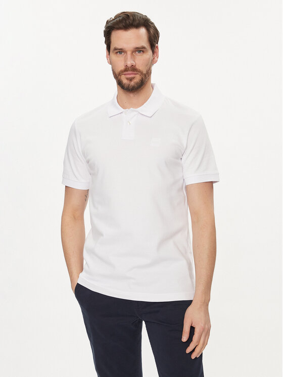 Boss Polo Passenger 50507803 Biały Slim Fit