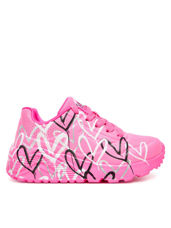 Skechers Sneakersy Uno Lite-Metallic Love 314067L/HPMT Różowy