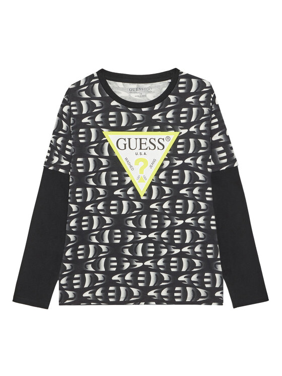 Guess Bluzka L5YI04 K8HM4 Czarny Regular Fit