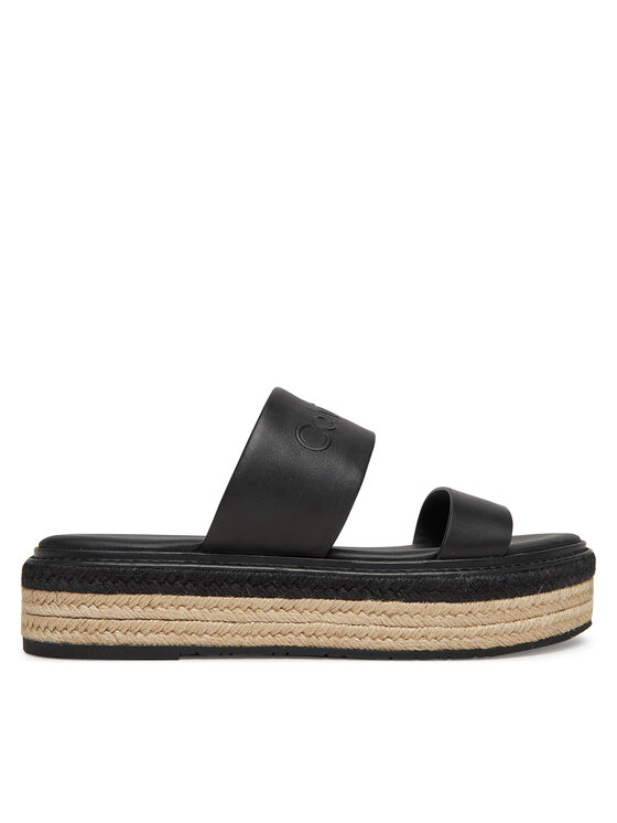 Calvin Klein Espadryle Flatform Wedge Slide - He HW0HW02374 Czarny