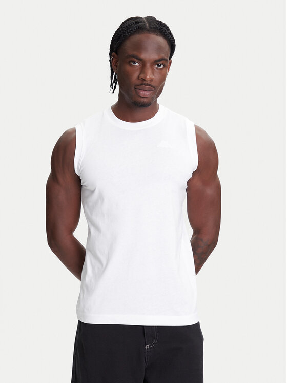 Kappa Tank top Logo Corpo Cadwal 303HZB0 Biały Regular Fit