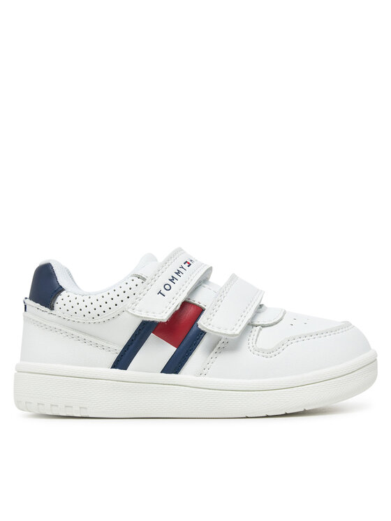 Tommy Hilfiger Sneakersy Flag Low Cut Velcro Sneaker T1X9-33841-1355 M Biały