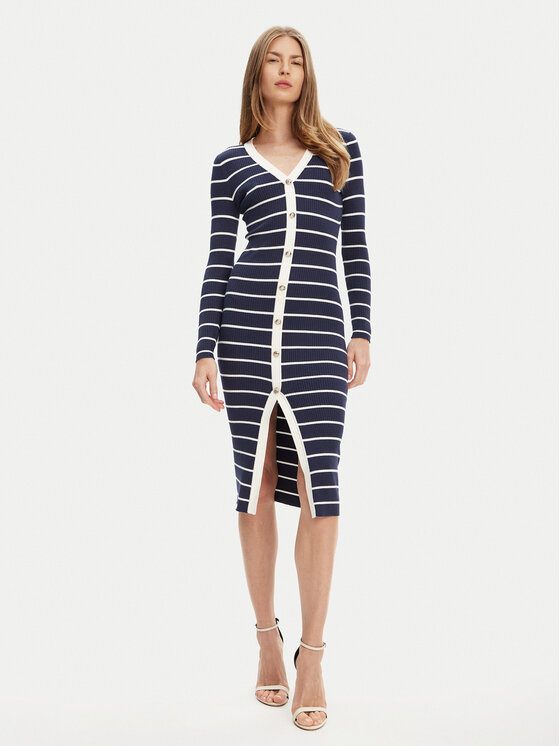 Guess Sukienka dzianinowa W5YK98 Z2YK2 Granatowy Slim Fit