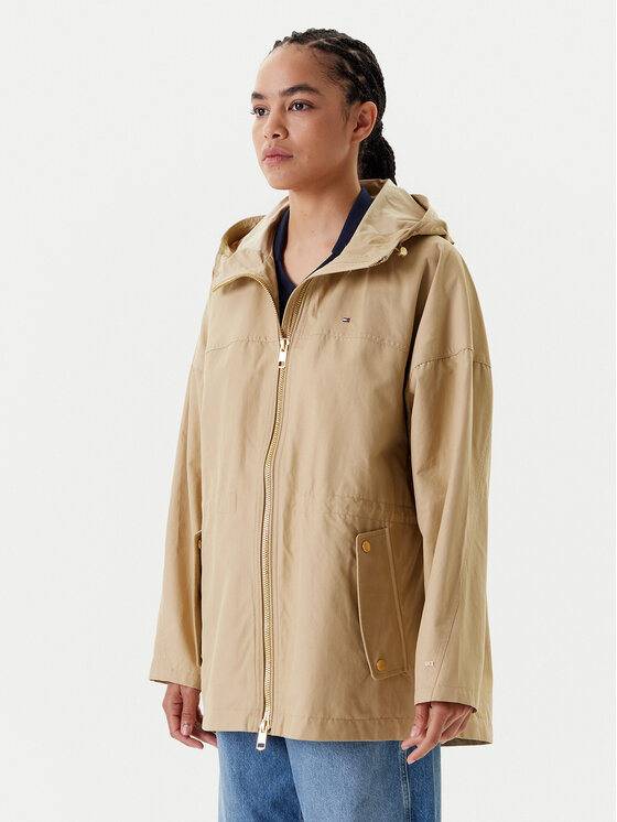 Tommy Hilfiger Parka WW0WW45621 Beżowy Regular Fit