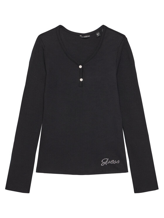 Guess Bluzka J5YP02 KBCO2 Czarny Regular Fit