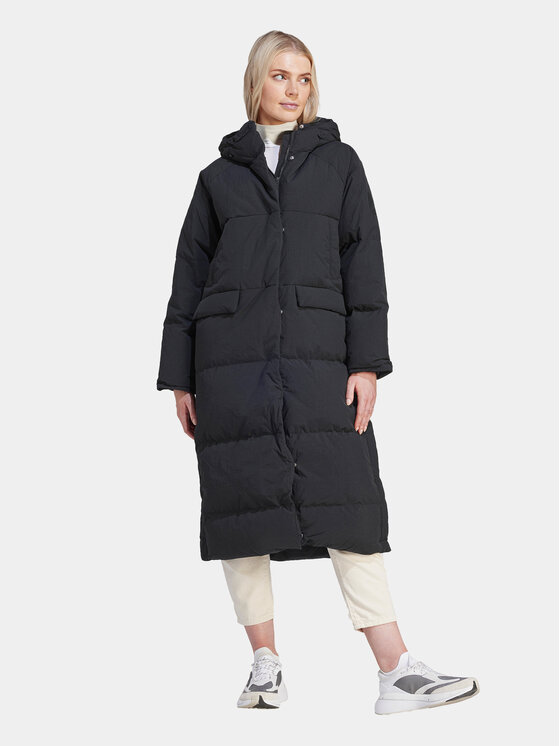 adidas Kurtka puchowa Big Baffle Coat IK3159 Czarny Loose Fit