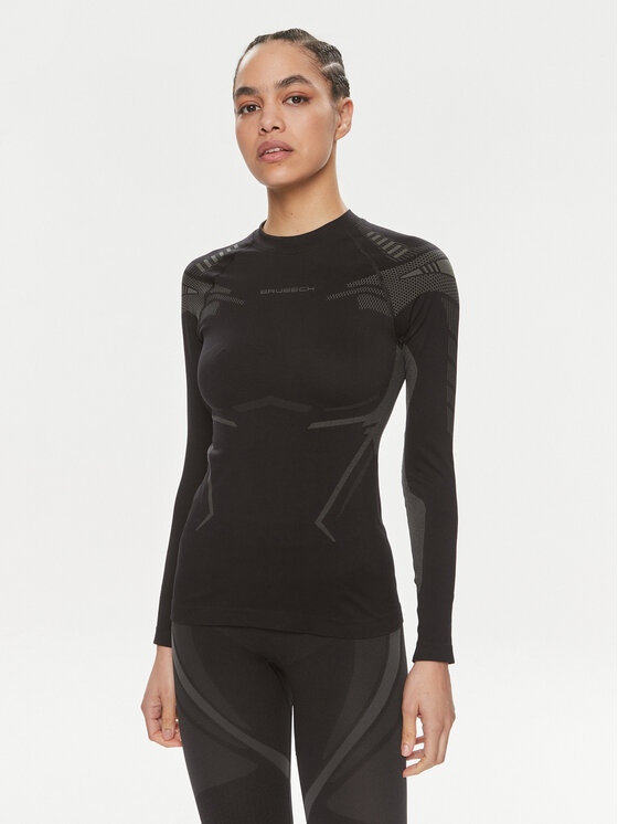Brubeck Bielizna termoaktywna górna LS1569W Czarny Slim Fit