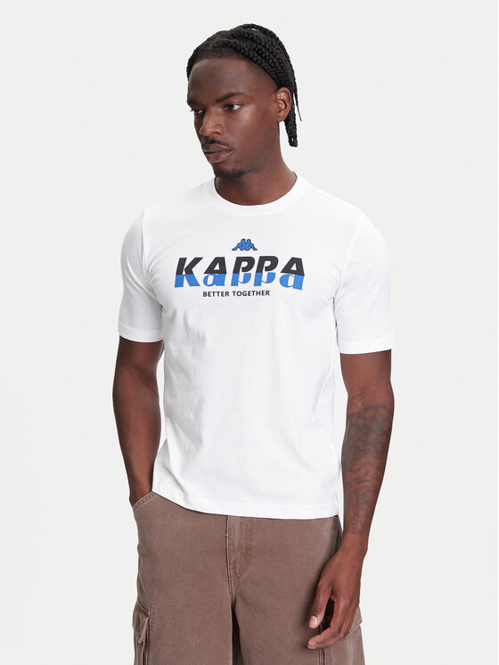 Kappa T-Shirt 351U8KW 001 Biały Regular Fit