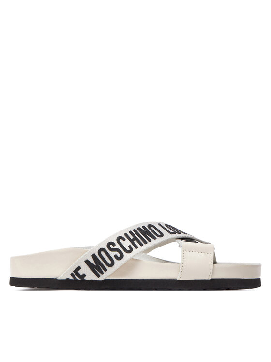 LOVE MOSCHINO Klapki JA28263G0IIX110A Écru