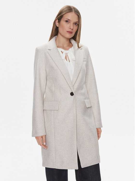 ONLY Płaszcz przejściowy Nancy 15292832 Biały Regular Fit