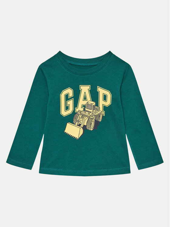 Gap Bluzka 609705-02 Zielony Regular Fit