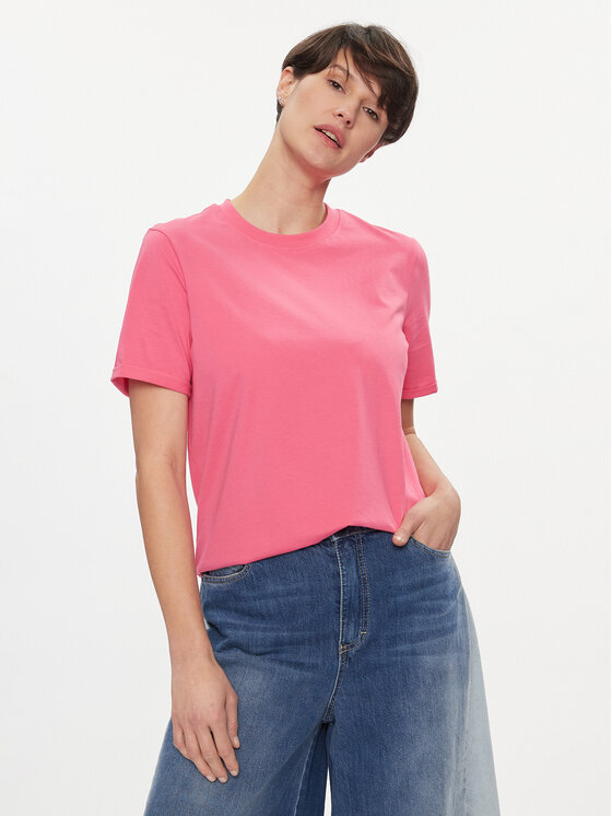 Pieces T-Shirt Ria 17086970 Różowy Regular Fit