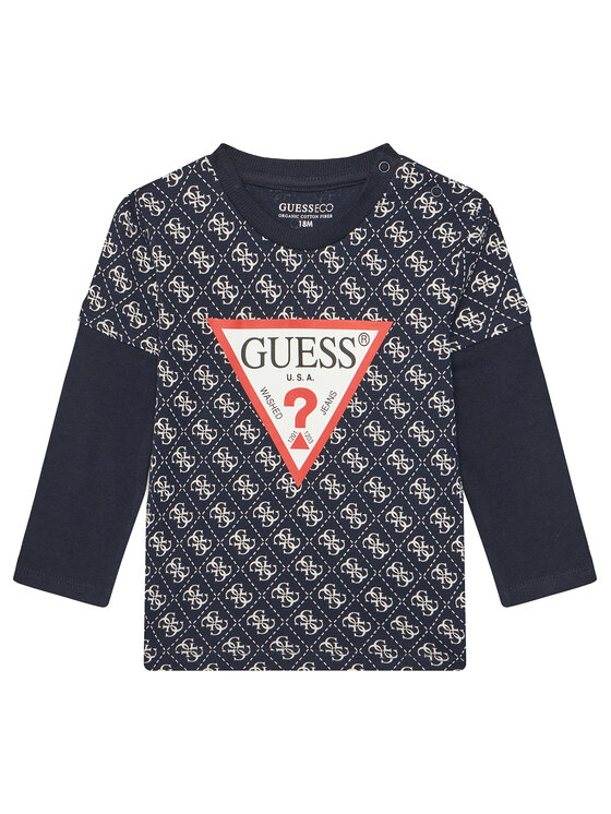 Guess Bluzka N5YI09 K8HM4 Granatowy Regular Fit