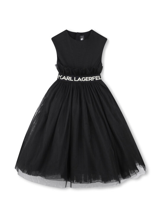 Karl Lagerfeld Kids Sukienka codzienna Z30467 D Czarny Regular Fit