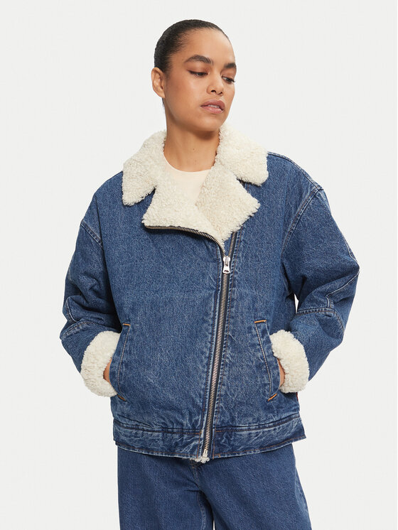 Levi's® Kurtka jeansowa Flight A9370-0001 Niebieski Relaxed Fit