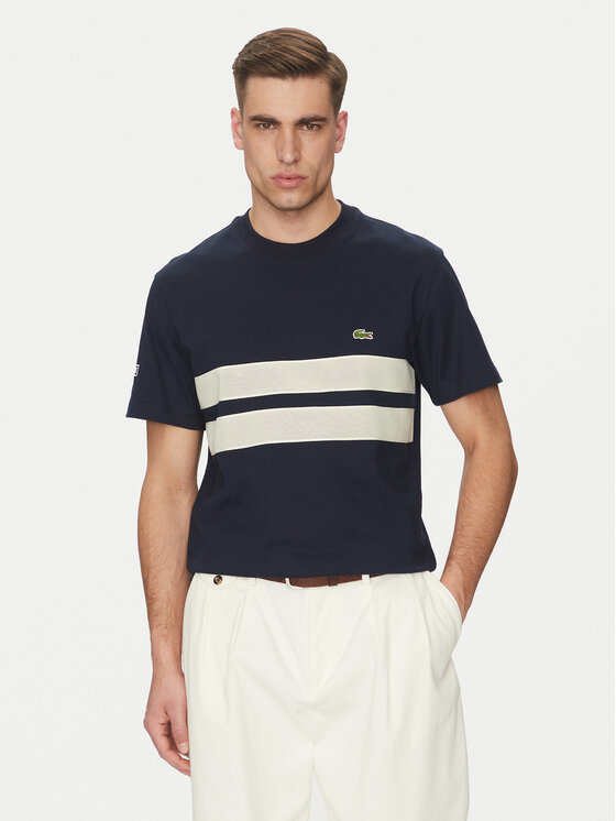 Lacoste T-Shirt TH9769 Granatowy Regular Fit