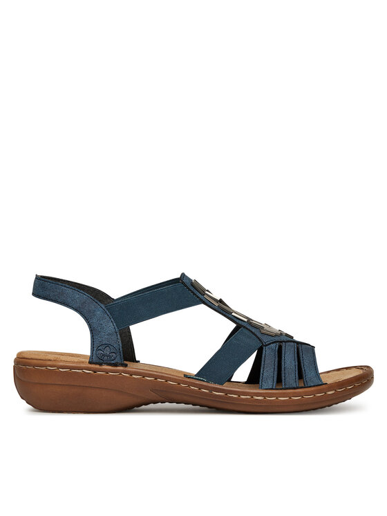 Rieker Sandały 60800-14 Niebieski