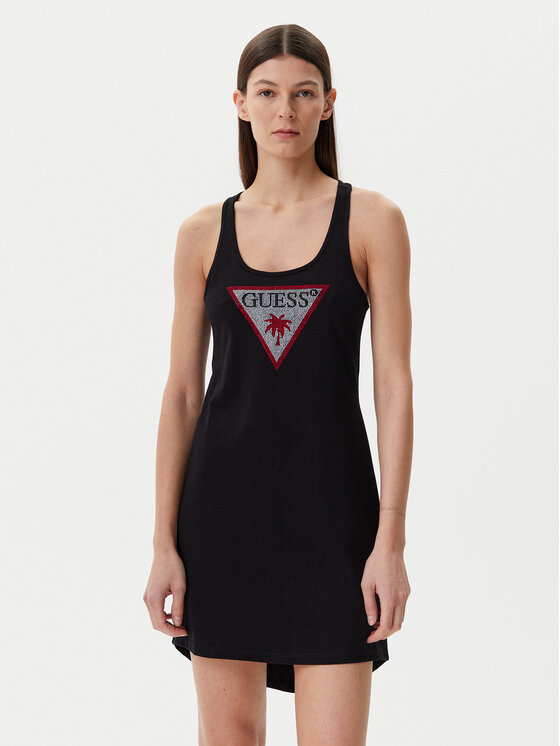 Guess Sukienka letnia E5GP01 I3Z14 Czarny Regular Fit