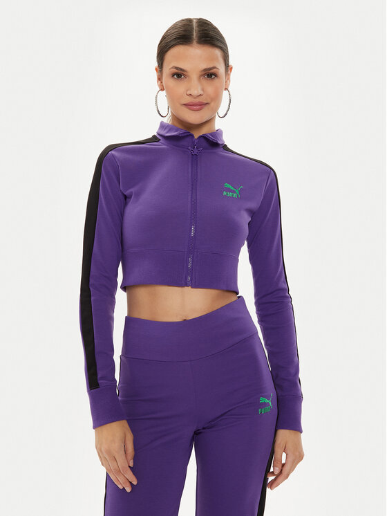 Puma Bluza DUA LIPA 536628 Fioletowy Slim Fit