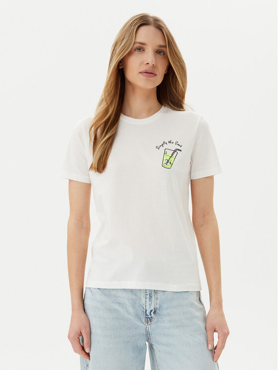 ONLY T-Shirt Kita 15349150 Biały Regular Fit