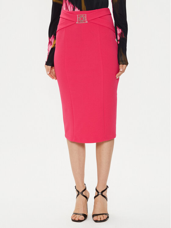 Rinascimento Spódnica ołówkowa CFC0118265003 Różowy Slim Fit