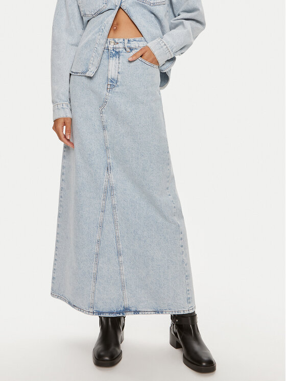 Gestuz Spódnica jeansowa Mily 10909059 Niebieski Regular Fit