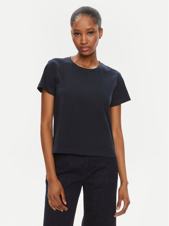 Sisley T-Shirt 3I1XL100Y Czarny Slim Fit