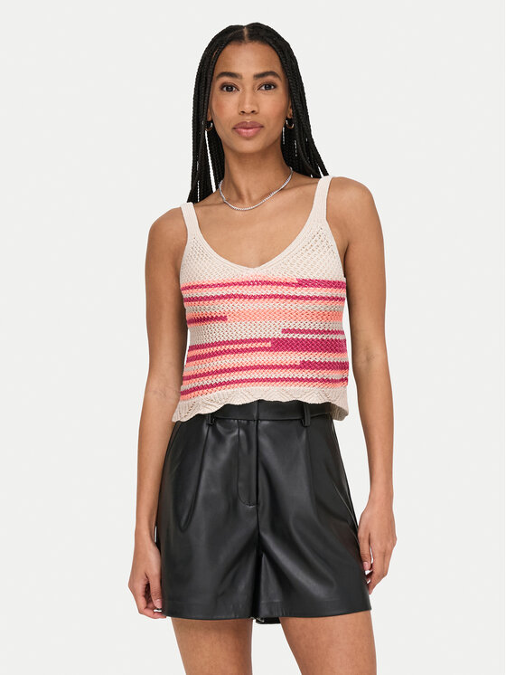 ONLY Top Merida 15344404 Różowy Regular Fit