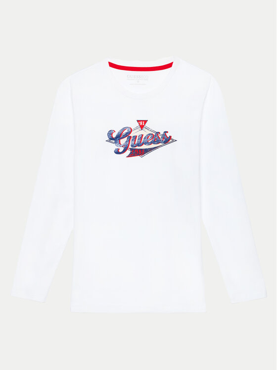Guess Bluzka L4BI15 I3Z14 Biały Regular Fit