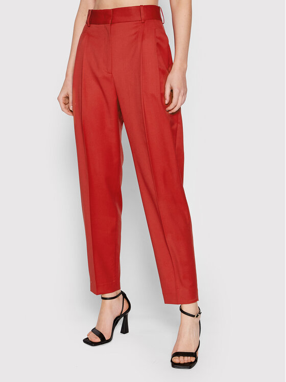 Fabiana Filippi Chinosy PAD272W355 Czerwony Regular Fit