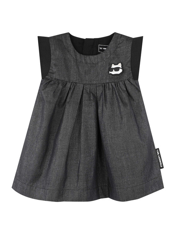Karl Lagerfeld Kids Sukienka codzienna Z30514 S Szary Regular Fit